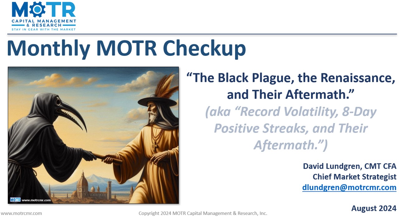 Monthly MOTR Checkup Video (MMC): “The Black Death, the Renaissance, and Their Aftermath.”