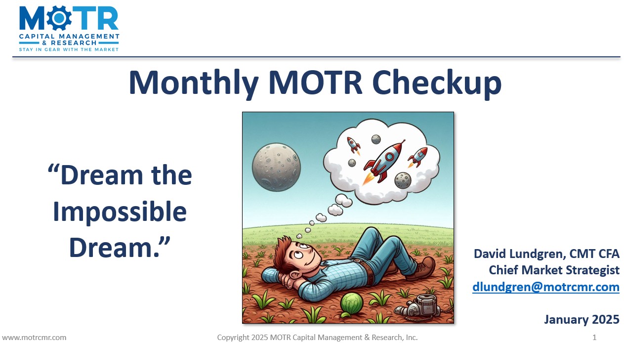 Monthly MOTR Checkup Video (MMC): “Dream the Impossible Dream.”