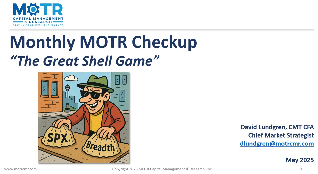 Monthly MOTR Checkup Video (MMC): “The Great Shell Game.”