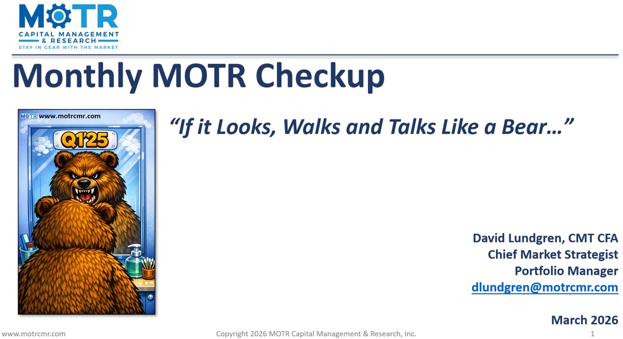 Monthly MOTR Checkup (MMC): “If it Looks, Walks and Talks Like a Bear…”