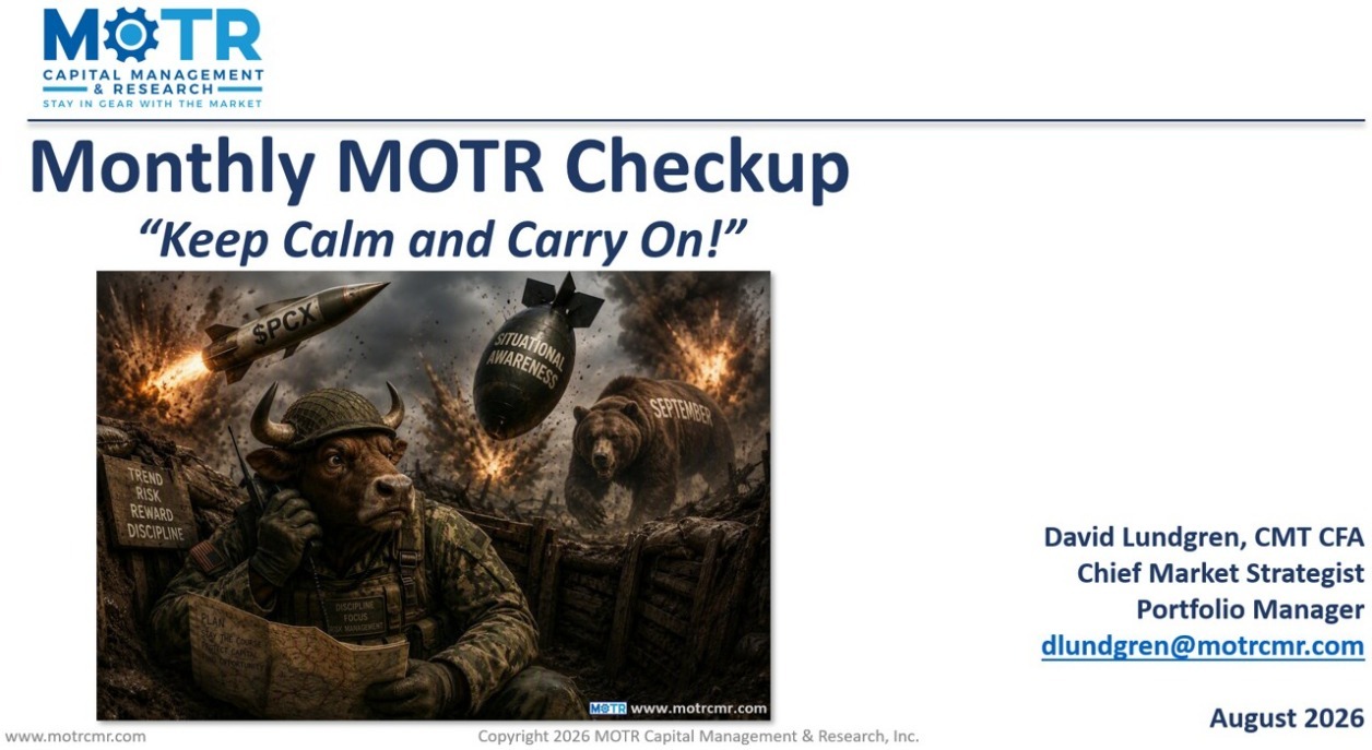 Monthly MOTR Checkup (MMC): “Keep Calm and Carry On!”