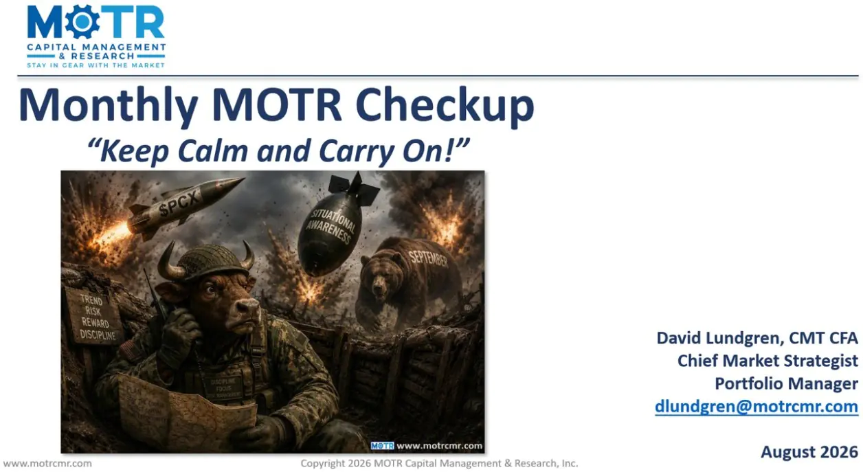Monthly MOTR Checkup (MMC): “Keep Calm and Carry On!”